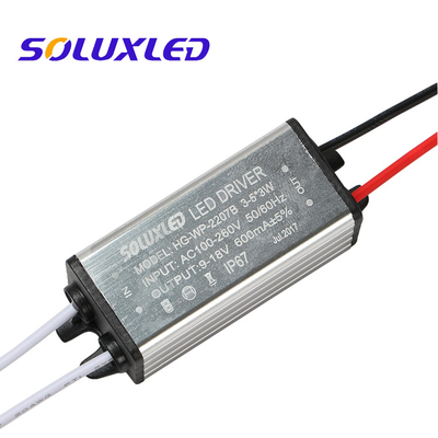 Iluminación al aire libre Impermeable Led Driver 3-5 * 3W DC9-18V 580ma 600ma para Spot Light